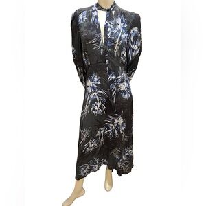 Astr green and Blue Floral Long Sleeve Dress size M